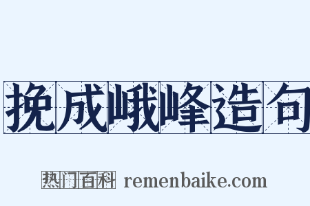 挽成峨峰造句是什么意思的图片
